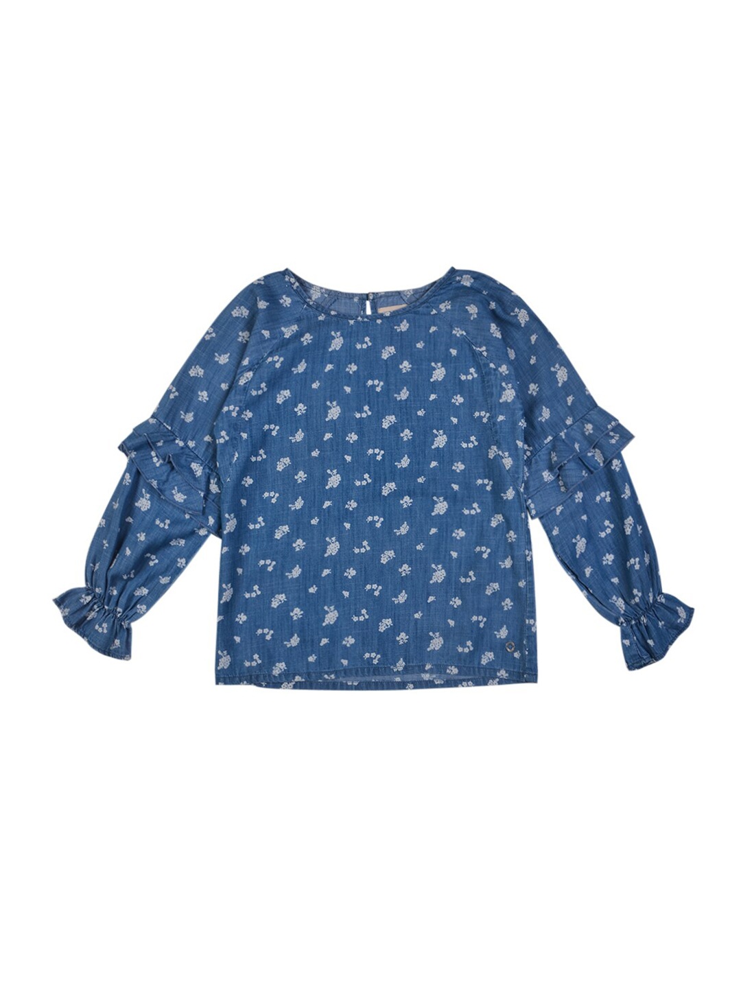 

Gini and Jony Cotton Floral Print Top, Blue