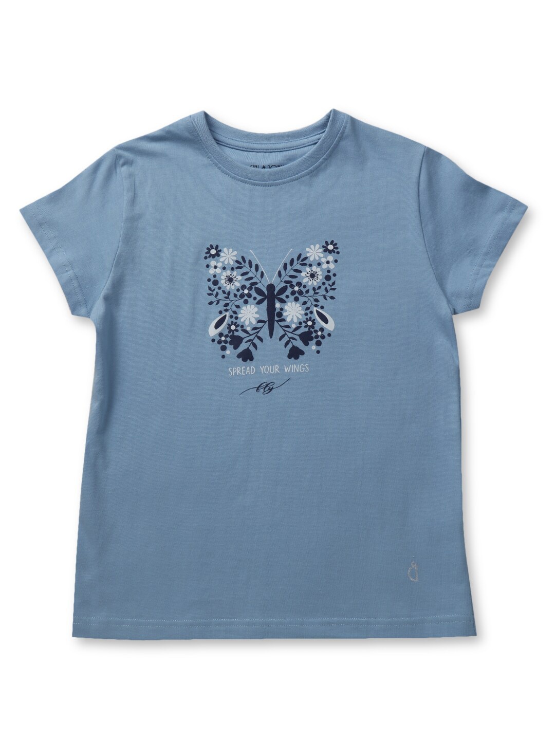 

Gini and Jony Printed Cotton Top, Blue