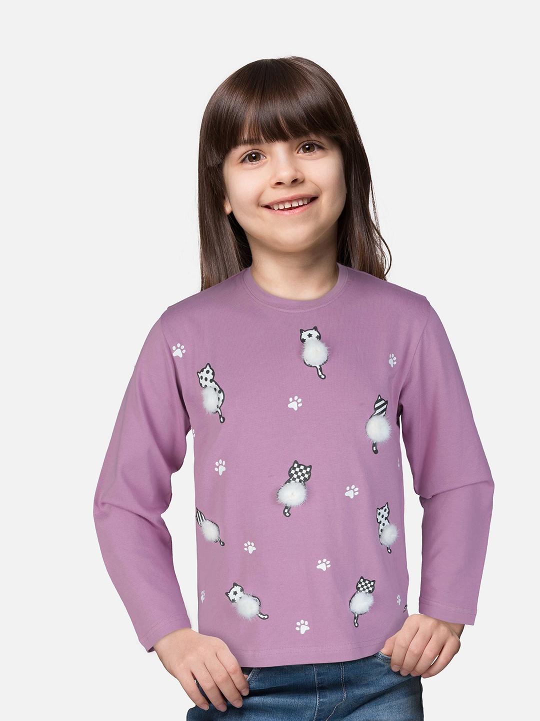 

Gini and Jony Print Cotton Top, Purple