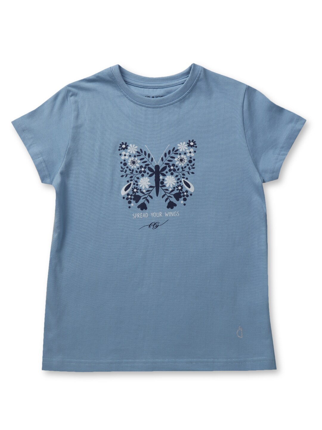 

Gini and Jony Girls Print Cotton Top, Blue