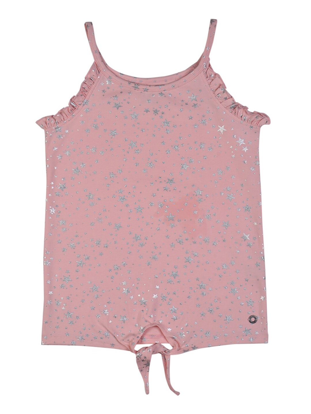 

Gini and Jony Print Shoulder Strap Cotton Top, Pink
