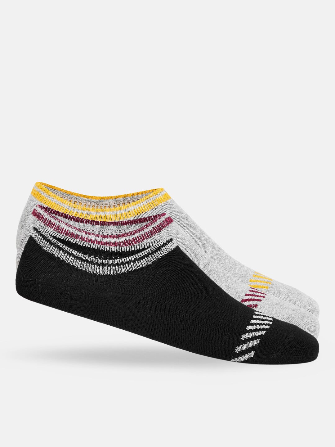 

Ajile by Pantaloons Men Pack Of 3 Patterned Shoe-Liners, Grey