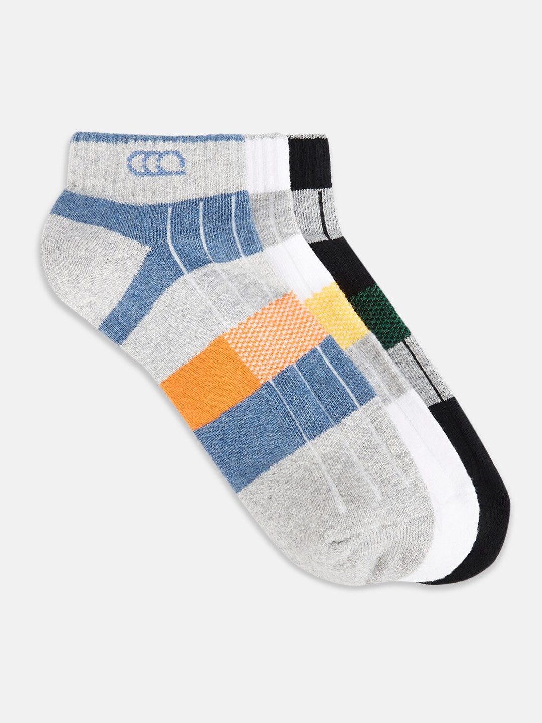 

Ajile by Pantaloons Men Pack Of 3 Patterned Ankle-Length Socks, Grey