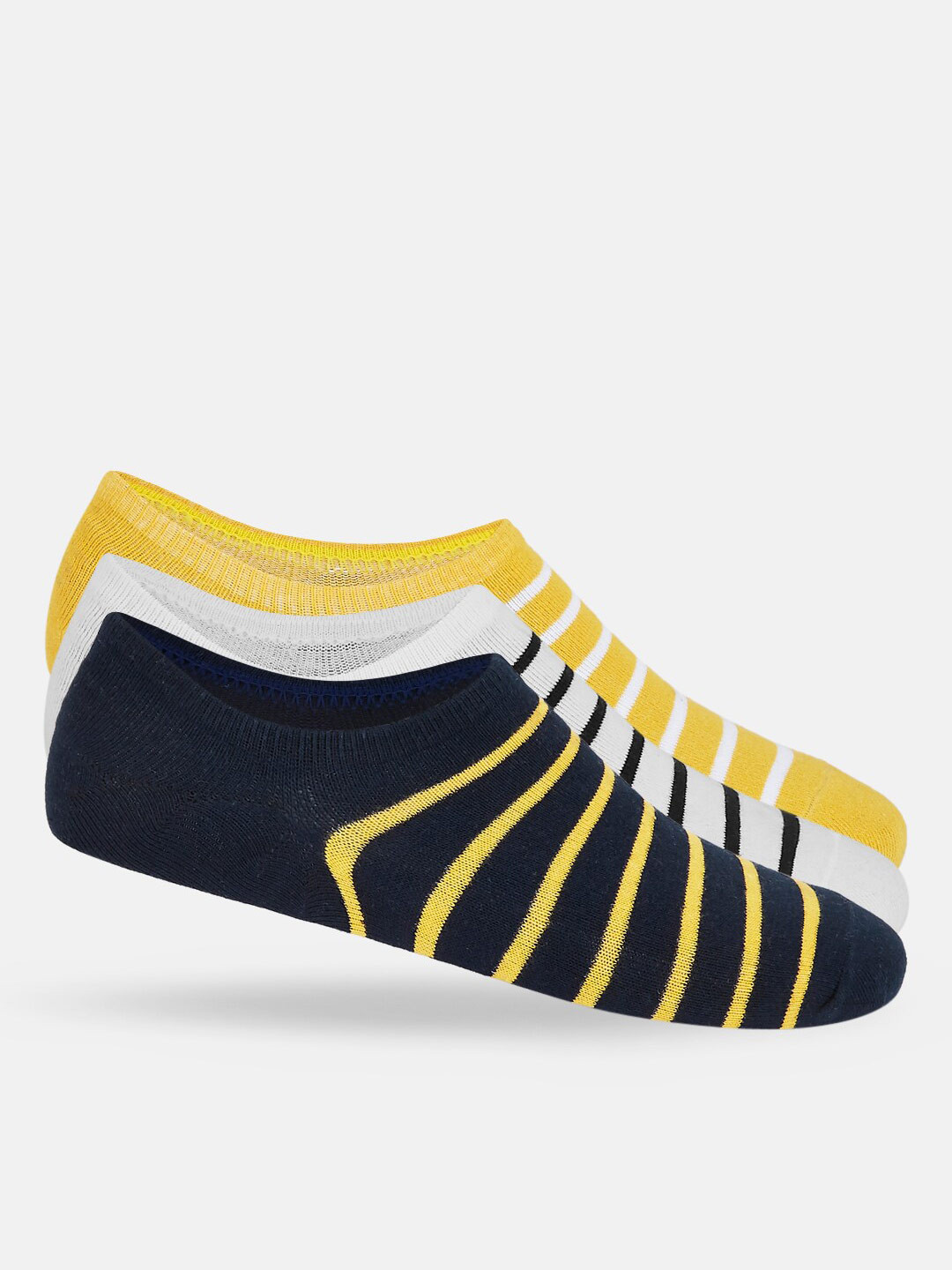 

Ajile by Pantaloons Men Pack Of 3 Assorted Shoe-Liners Socks