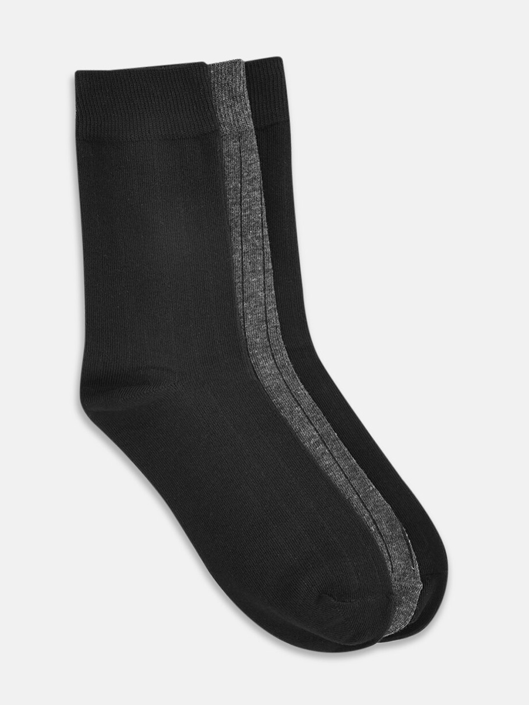 

BYFORD by Pantaloons Men Pack of 3 Assorted Crew-Length Socks, Black