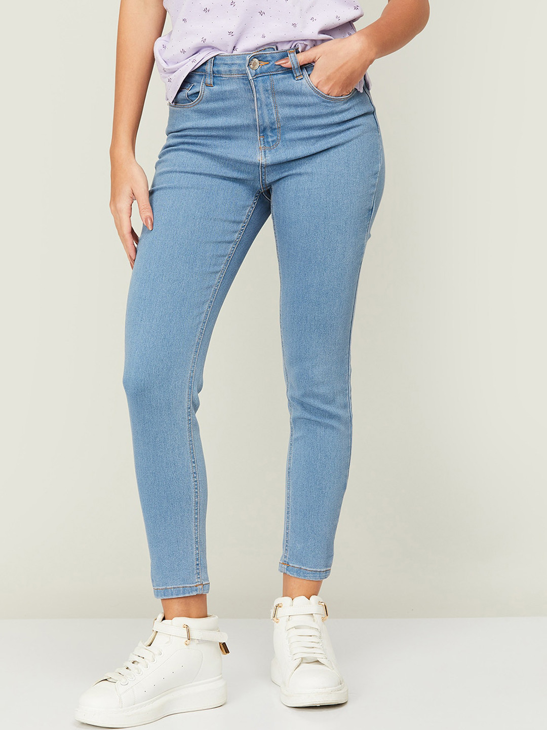 

Fame Forever by Lifestyle Women Skinny Fit Cotton Jeans, Blue