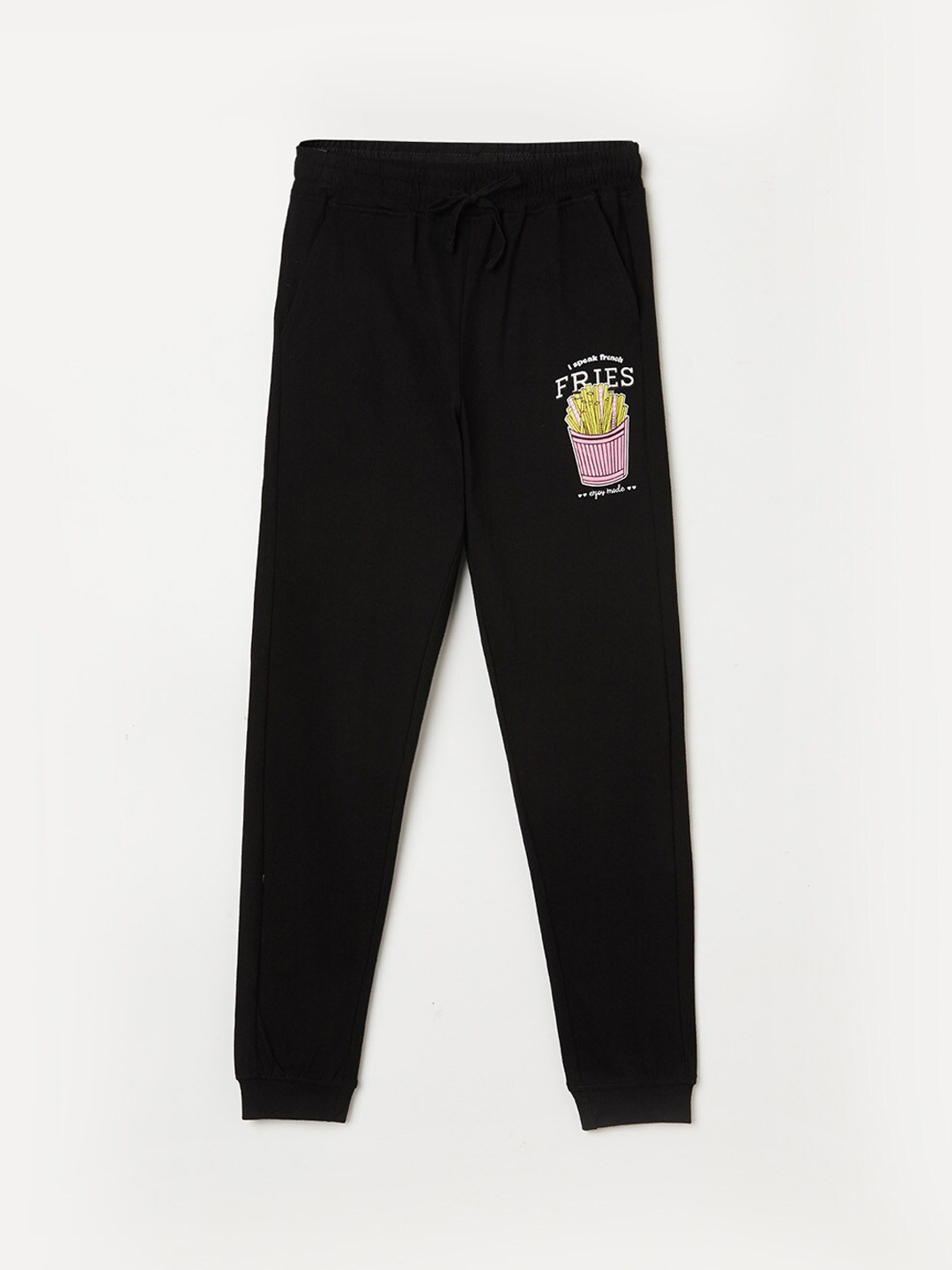 

Fame Forever by Lifestyle Girls Cotton Joggers, Black