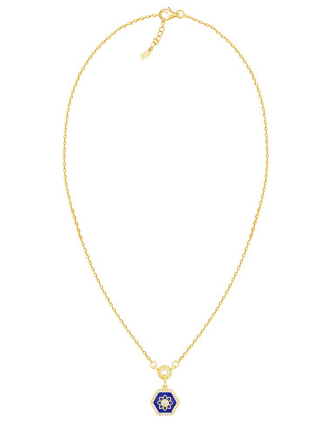 

GIVA Sterling Silver Gold-Plated Necklace