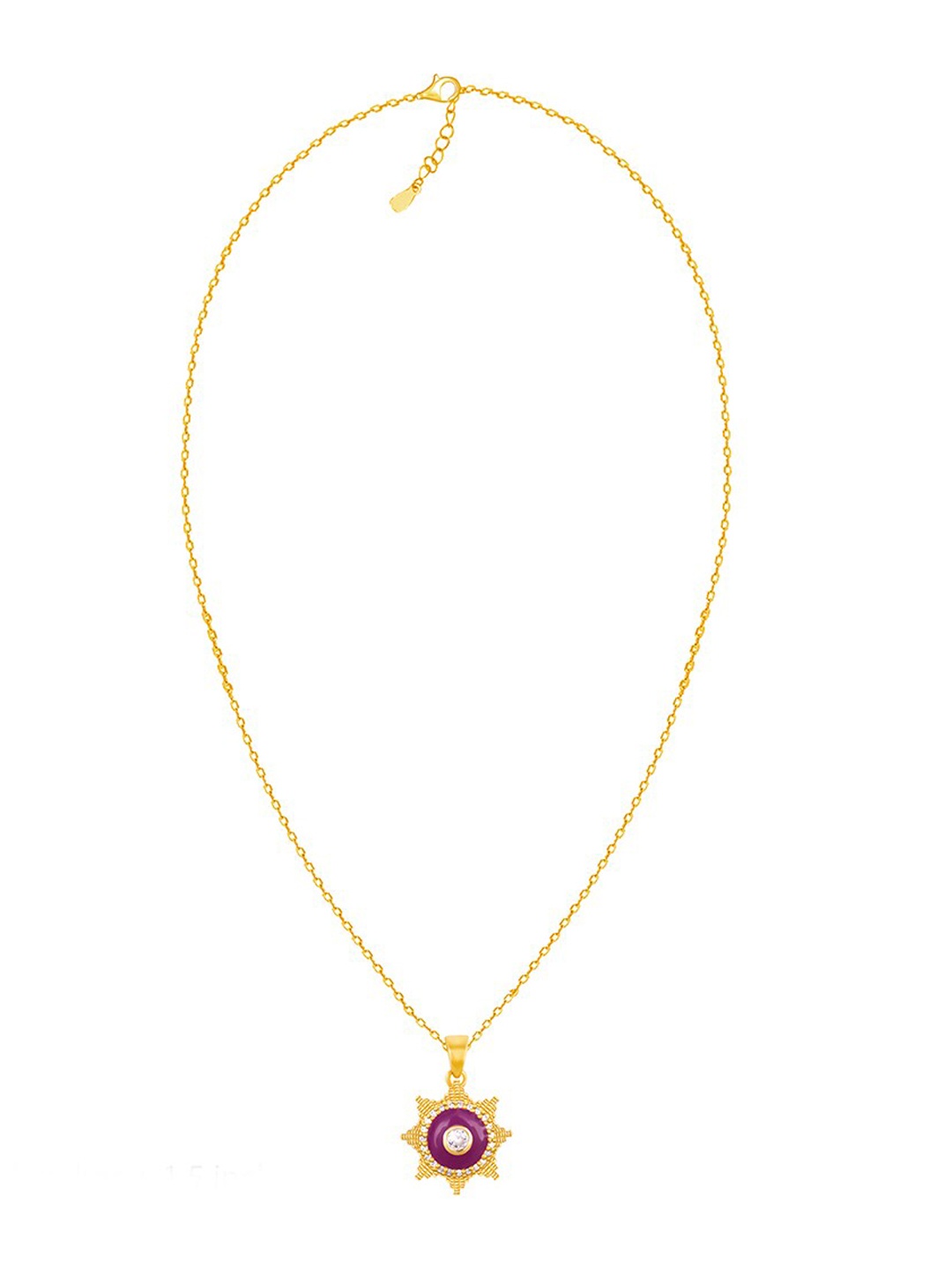 

GIVA 925 Sterling Silver Gold-Plated British Royal Pendant With Link Chain