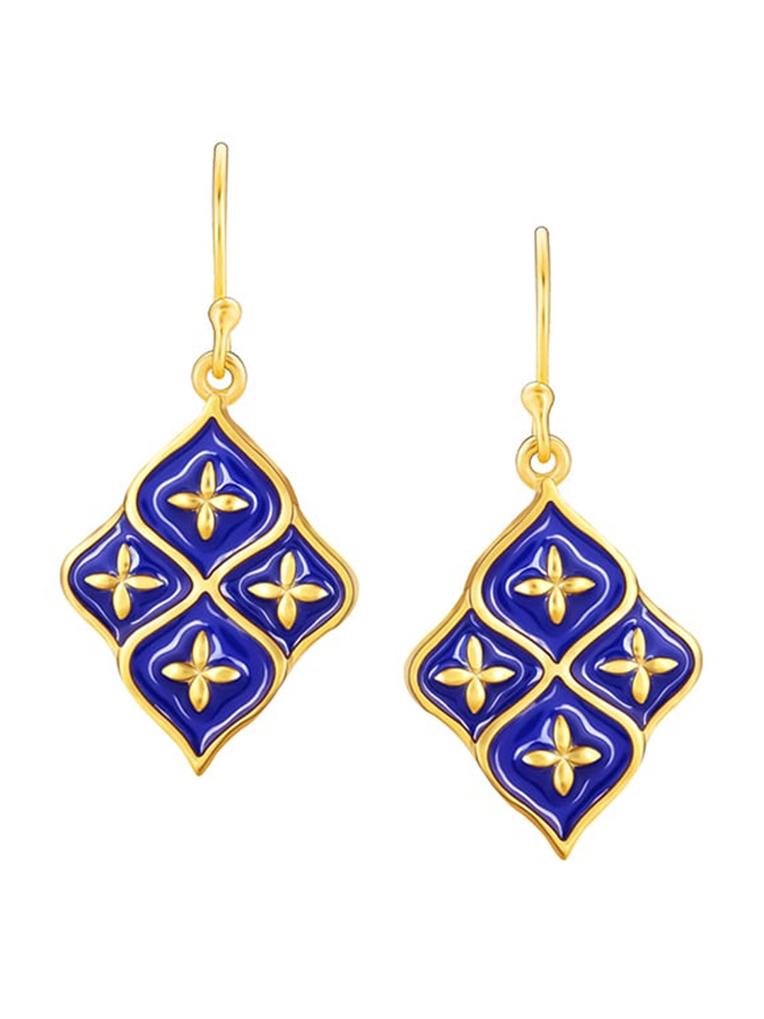 

GIVA Gold Plated Contemporary Enamelled Drop Earrings