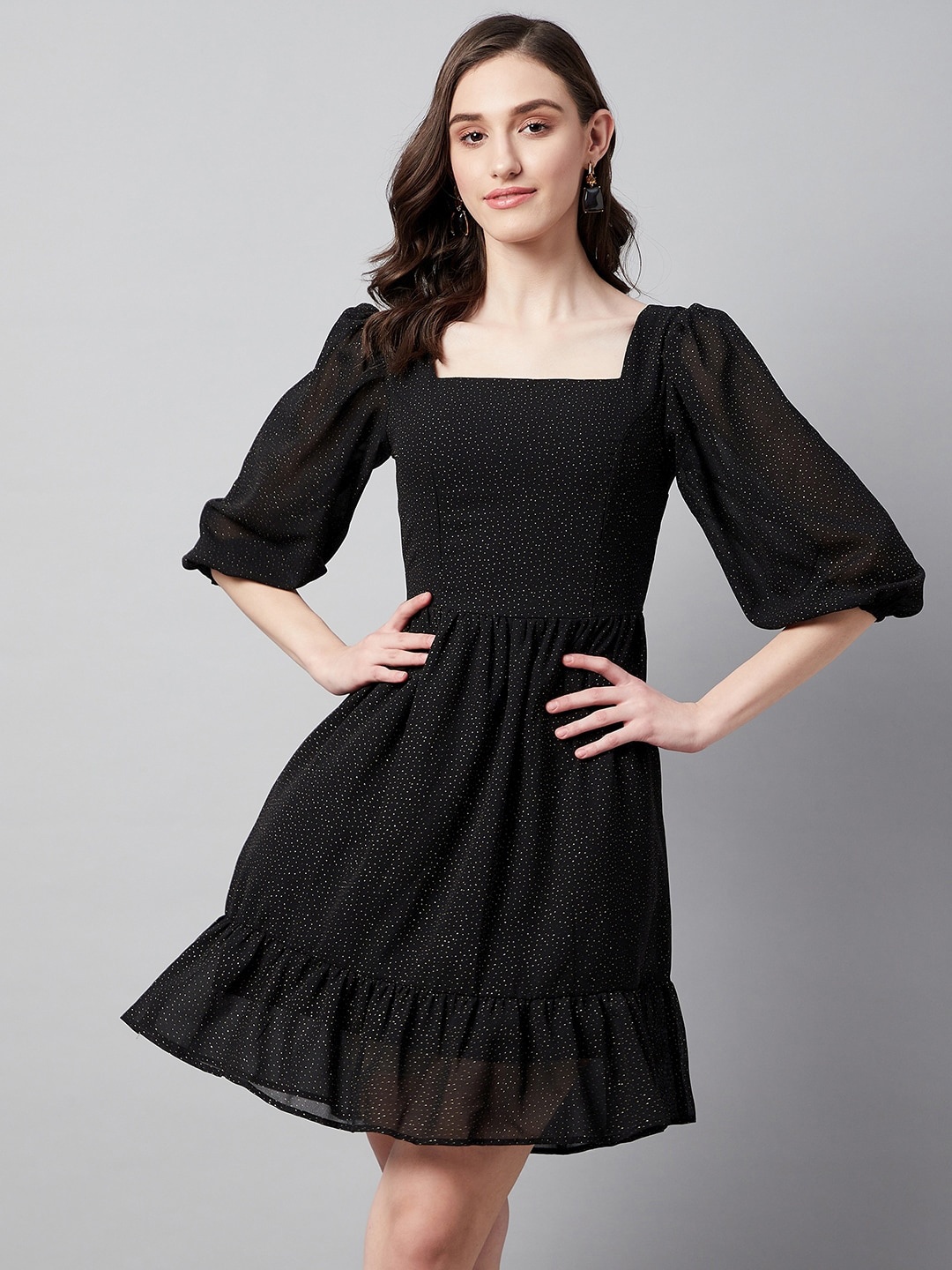 

Marie Claire Georgette Dress, Black