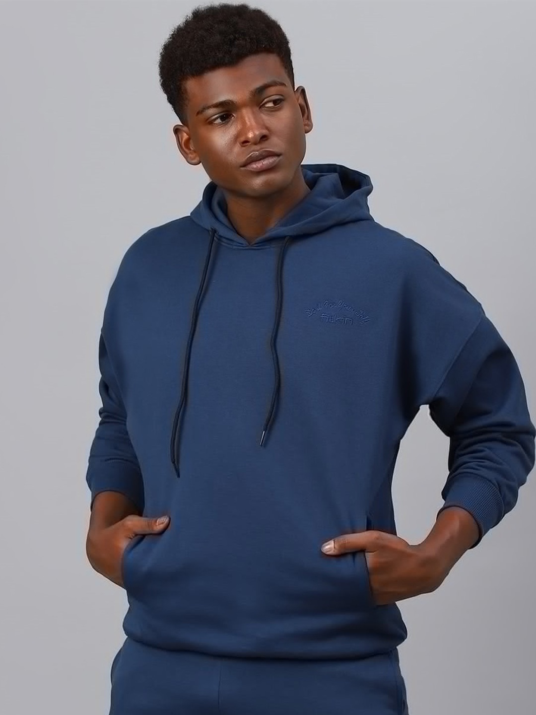 

Fitkin Men Hooded Pullover Sweatshirt, Navy blue