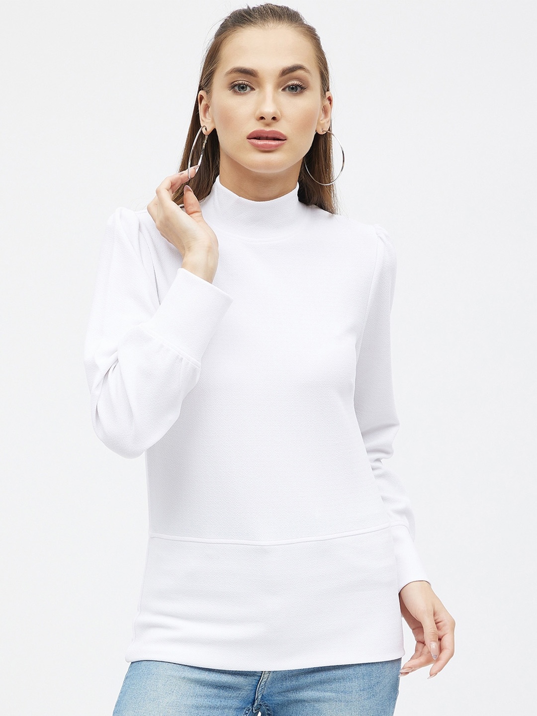 

Kibo High Neck Top, White