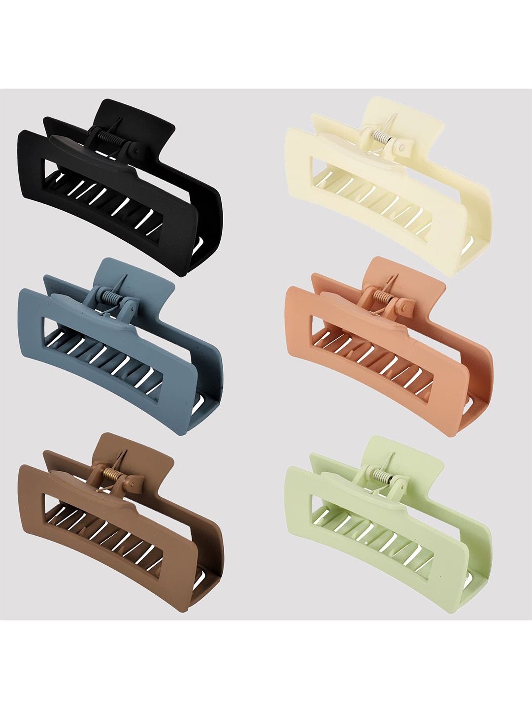FIMBUL Women Set of 6 Claw Clip, Black