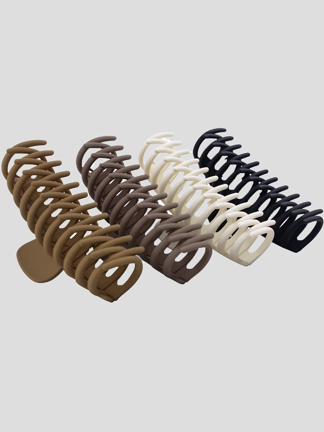 

FIMBUL Women Brown & Navy Blue Set of 4 Claw Clip