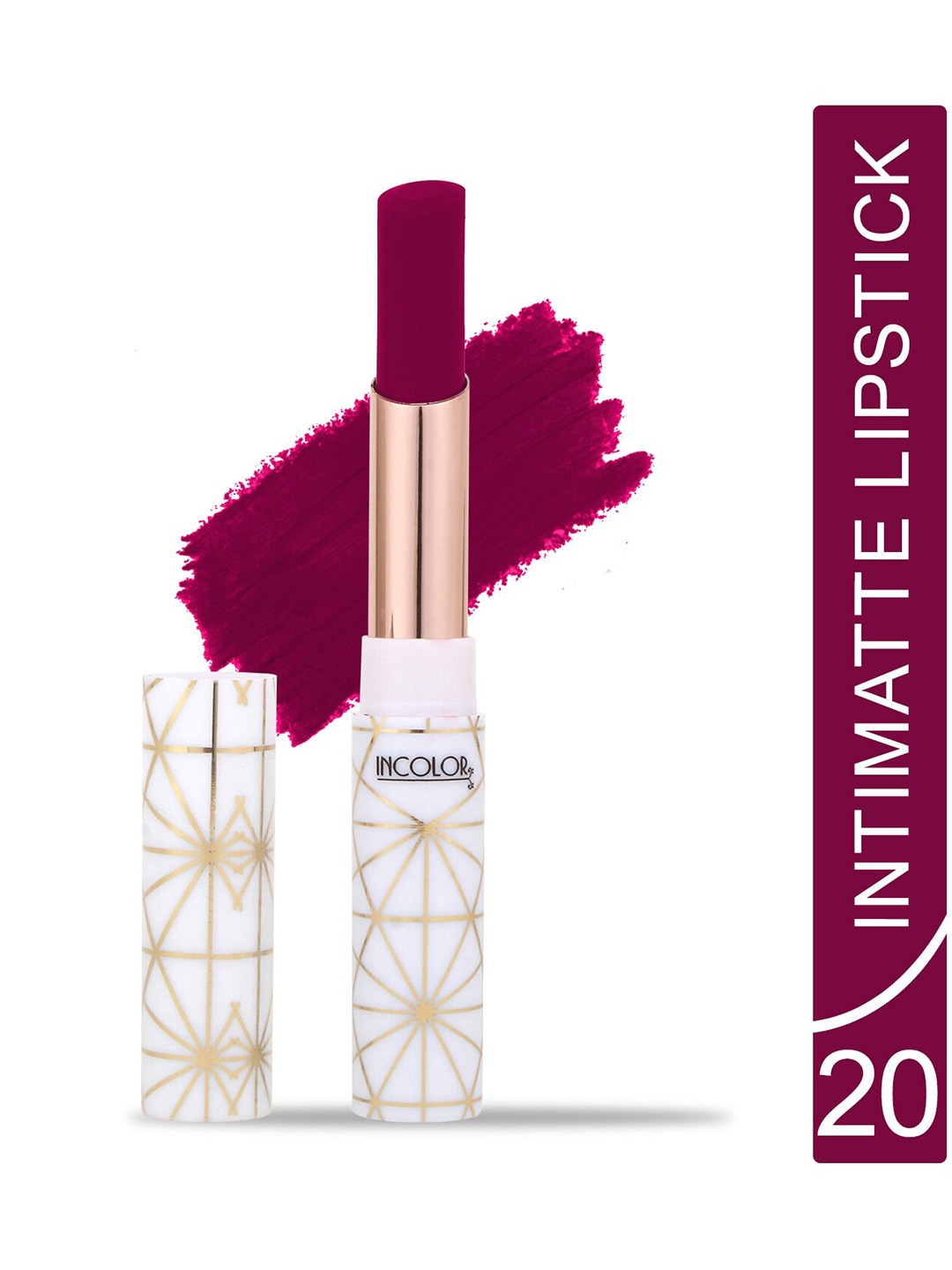 

INCOLOR Intimatte Lightweight Long Lasting Smooth Texture Lipstick 2.3g - Shade 20, Maroon