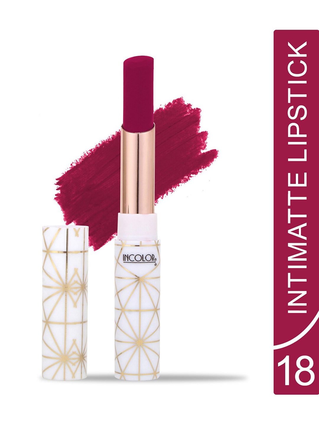 

INCOLOR Intimatte Lightweight Long Lasting Smooth Texture Lipstick 2.3g - Shade 18, Maroon
