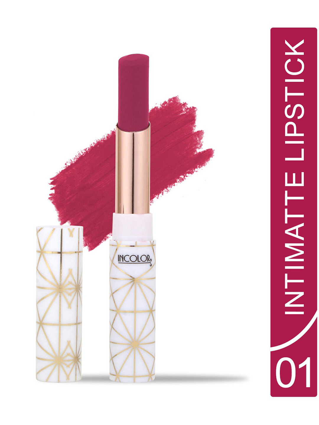 

INCOLOR Intimatte Lightweight Long Lasting Smooth Texture Lipstick 2.3g - Shade 01, Pink