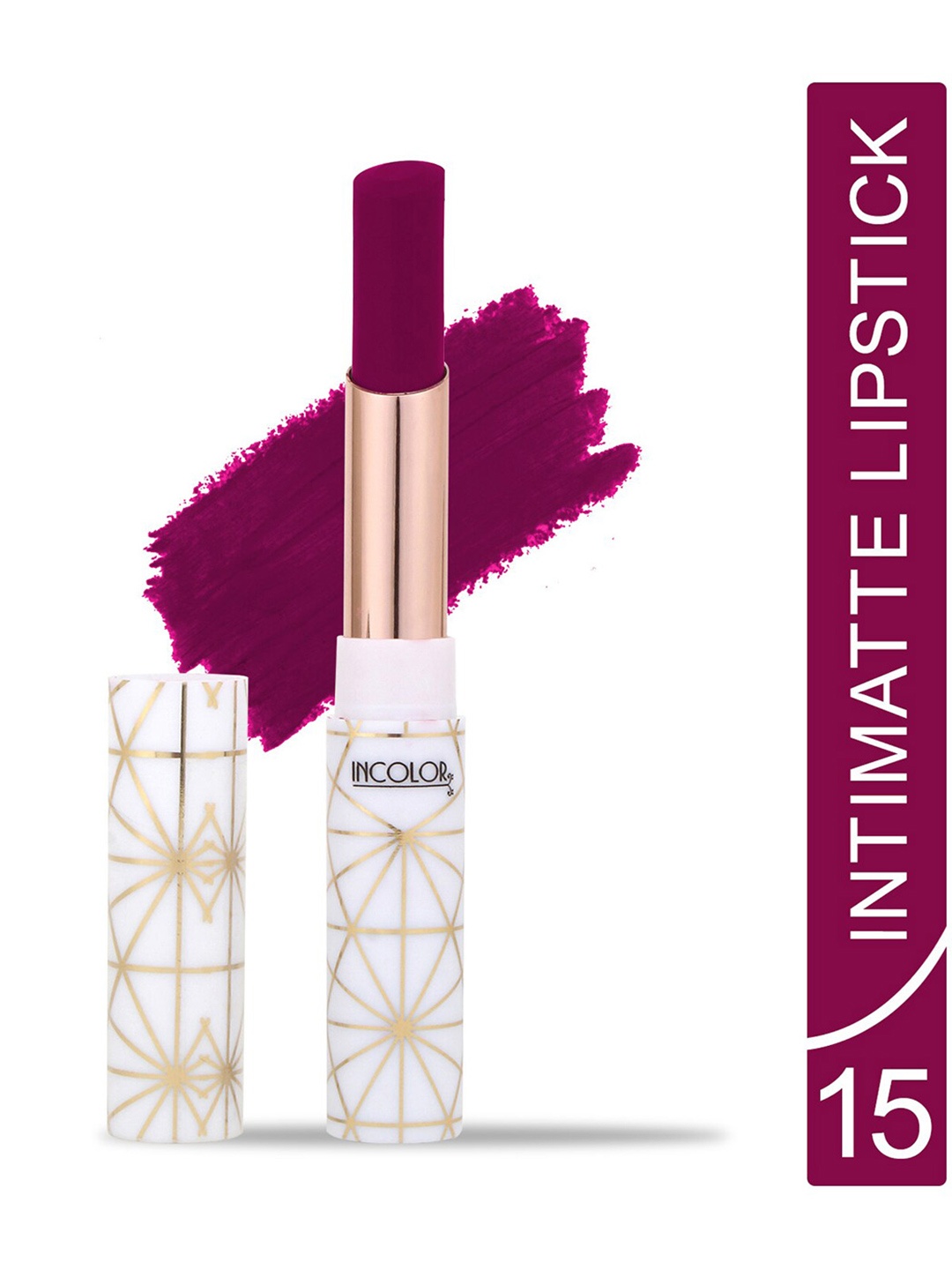 

INCOLOR Intimatte Lightweight Long Lasting Smooth Texture Lipstick 2.3g - Shade 15, Purple