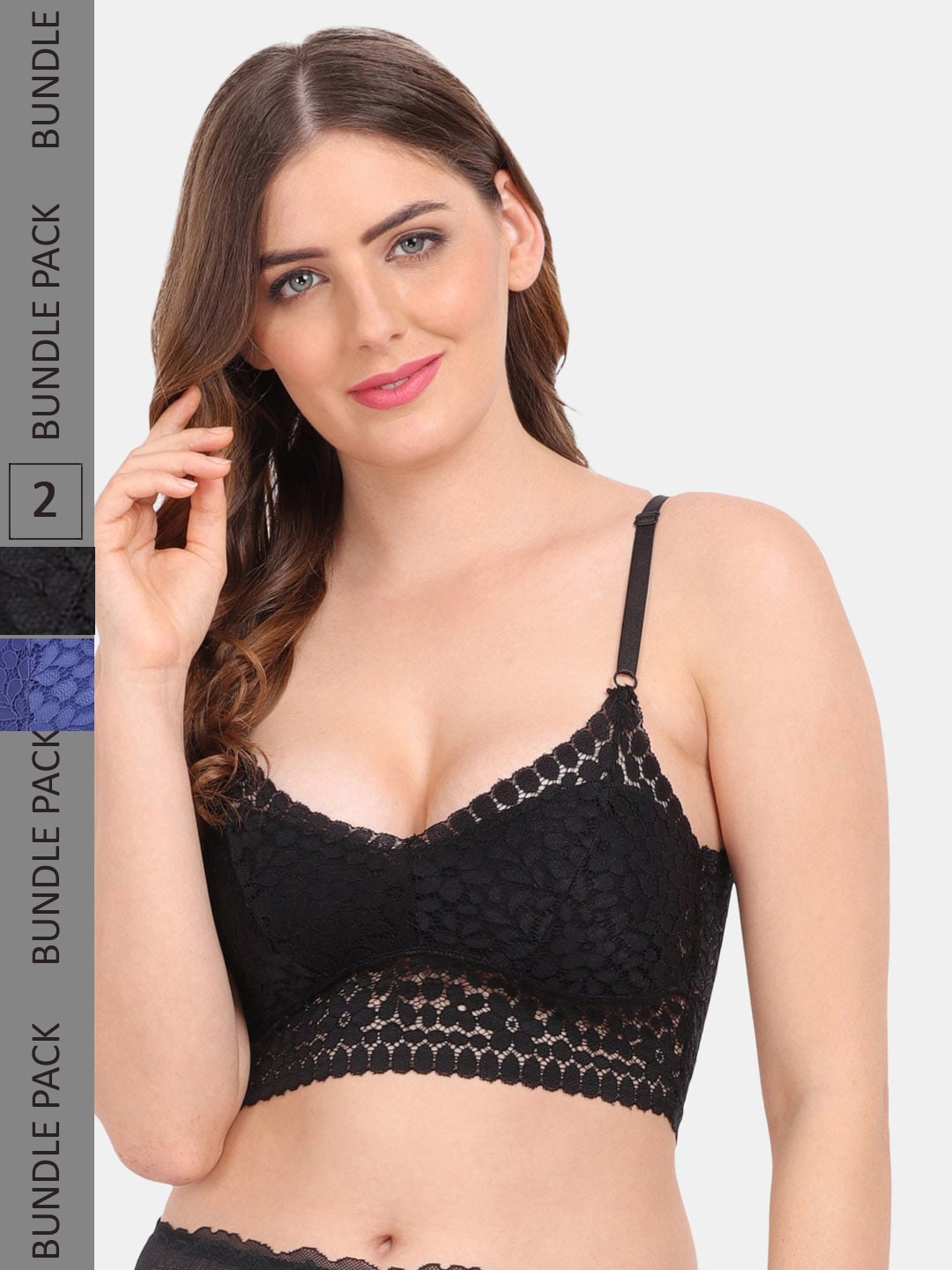 

Amour Secret Pack Of 2 Lightly Padded Non Wired Bra, Black