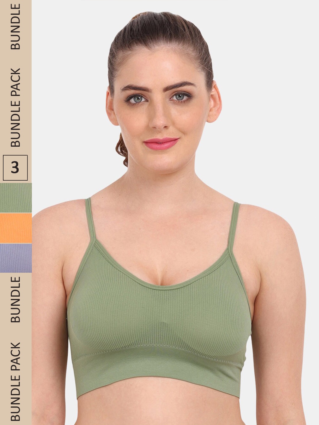 

Amour Secret Pack of 3 Lightly Padded Bra S3228, Blue