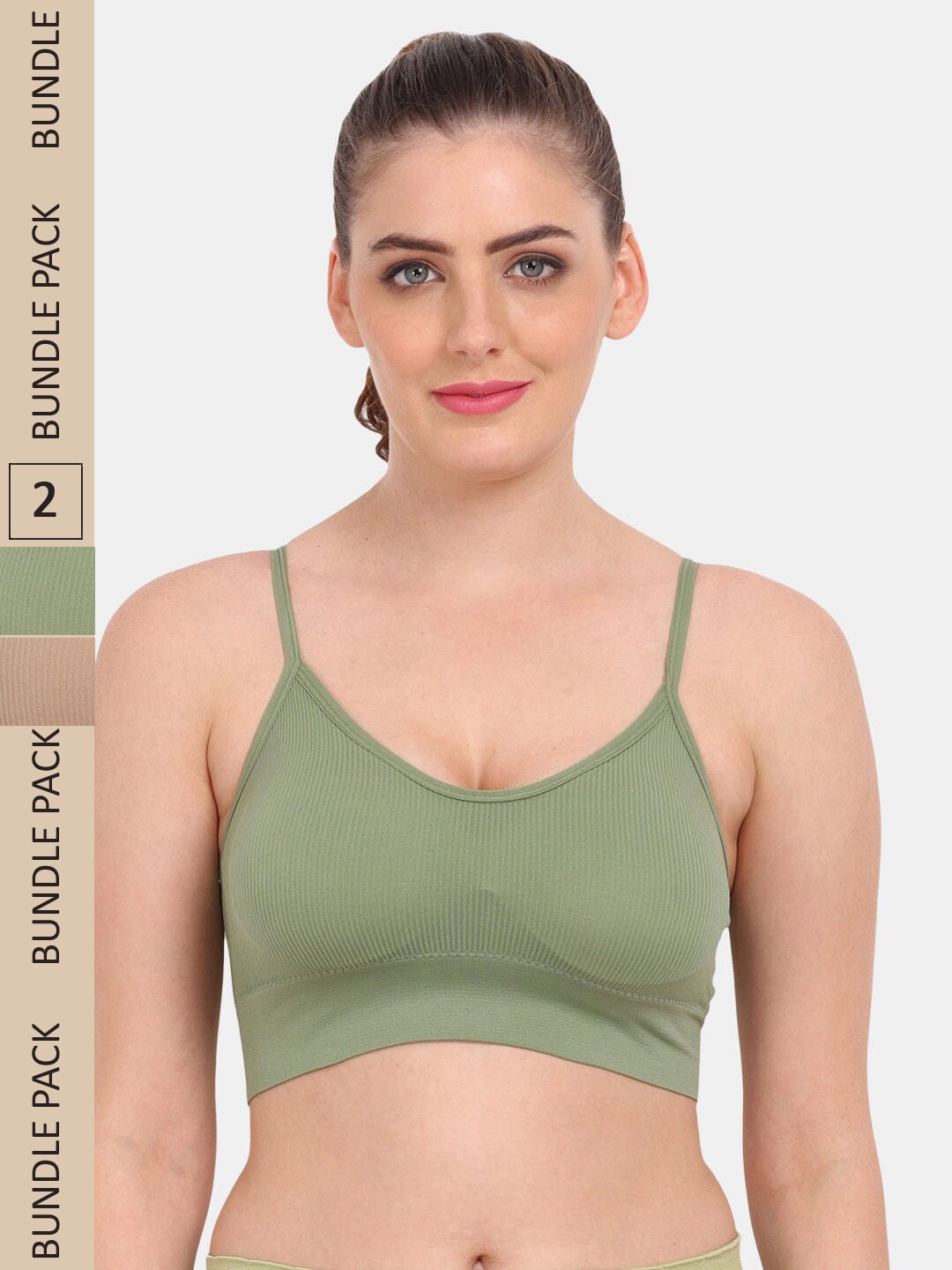 

Amour Secret Pack Of 2 Bralette Lace Bra, Green