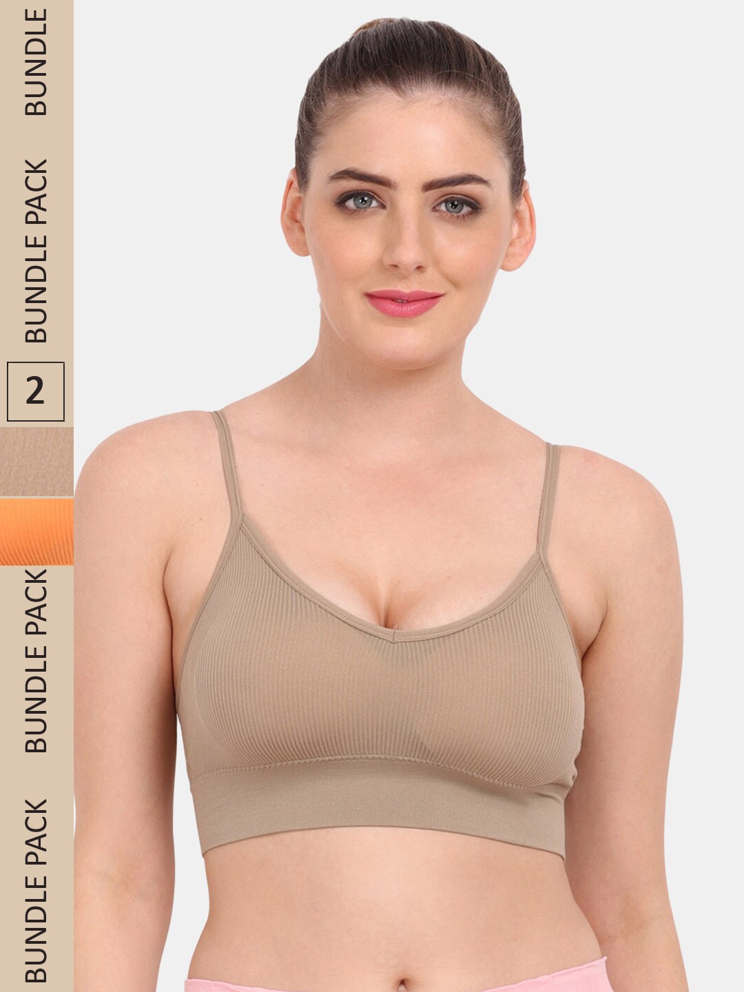

Amour Secret Pack Of 2 Lightly Padded Sports Bra, Nude