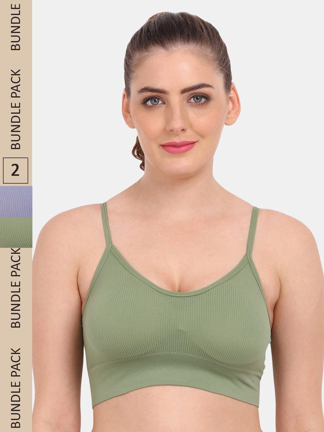 

Amour Secret Pack of 2 Lightly Padded Sports Bra, Blue