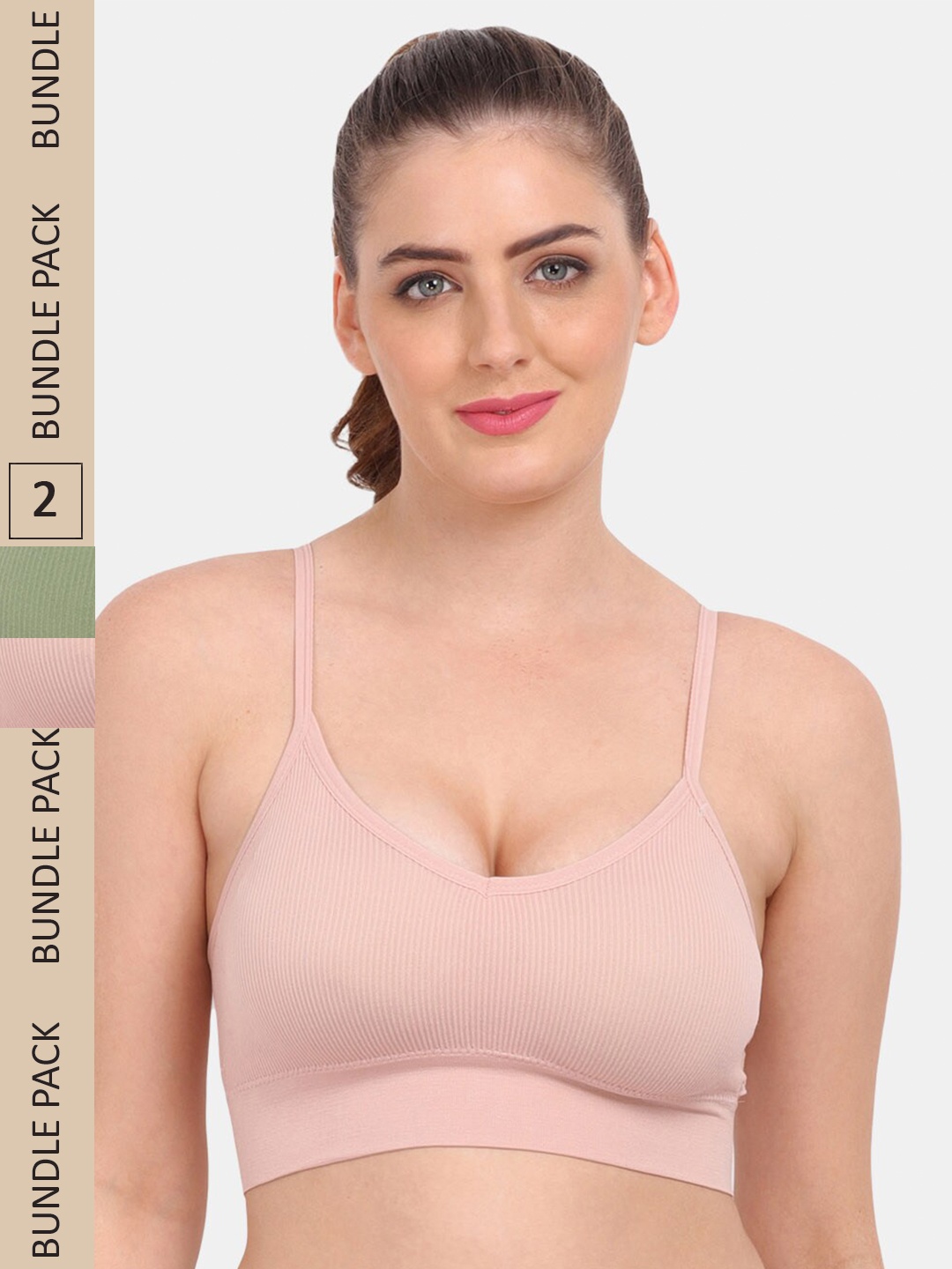 

Amour Secret Pack of 2 Lightly Padded Sports Bra, Green