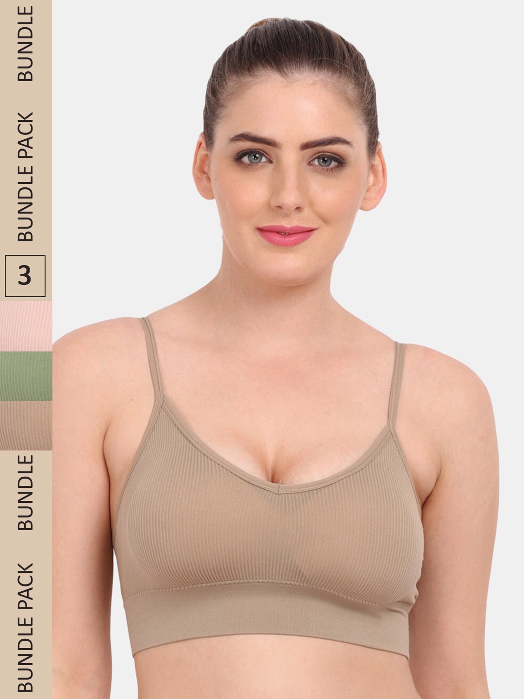 

Amour Secret Pack of 3 Sports Bra, Nude