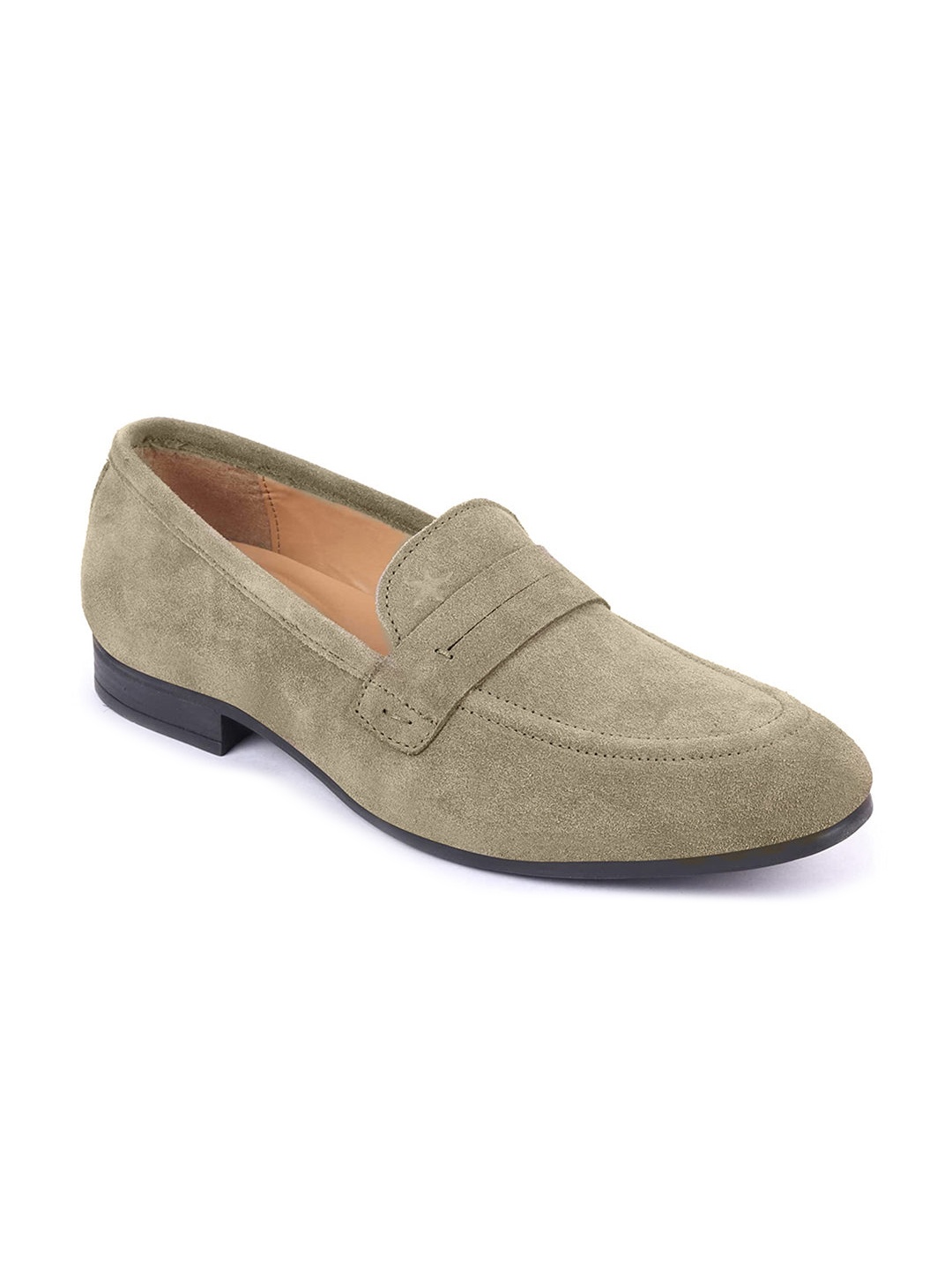 

FAUSTO Men Suede Lightweight Loafers, Olive