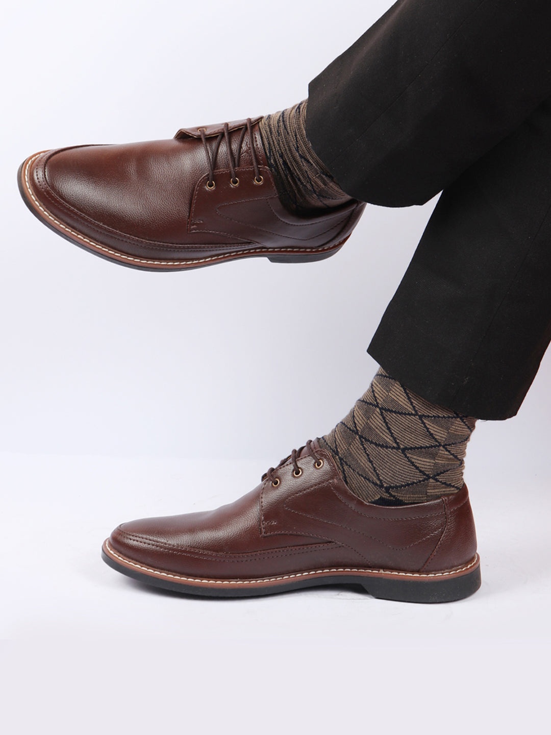 

FAUSTO Men Formal Derbys, Brown