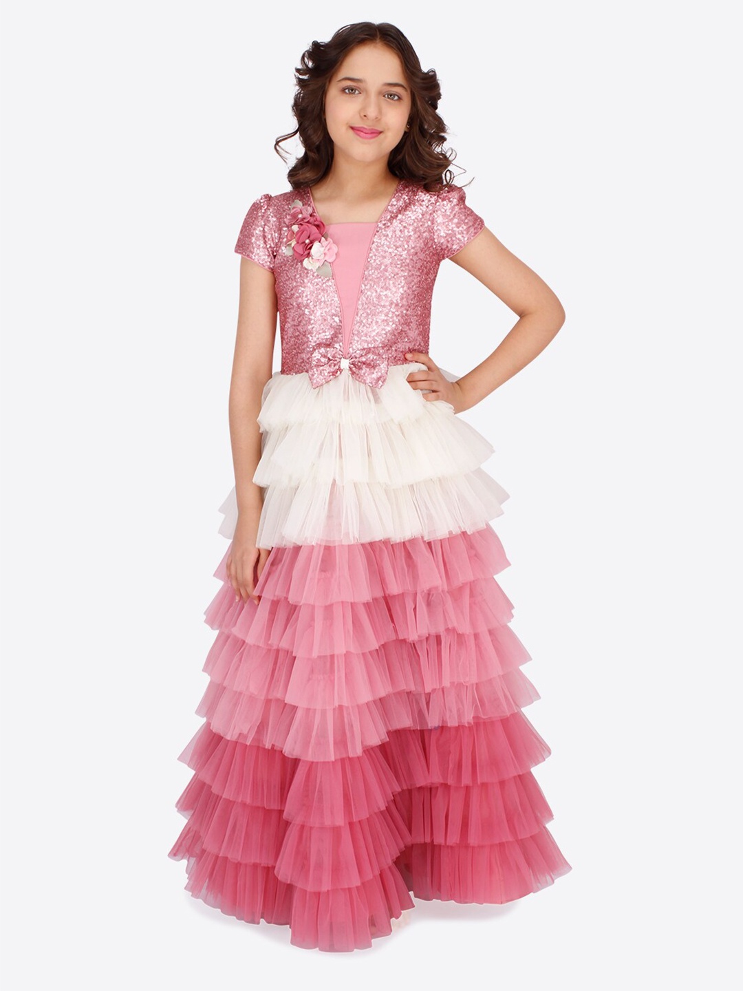 

CUTECUMBER Girls Maxi Dress, Pink
