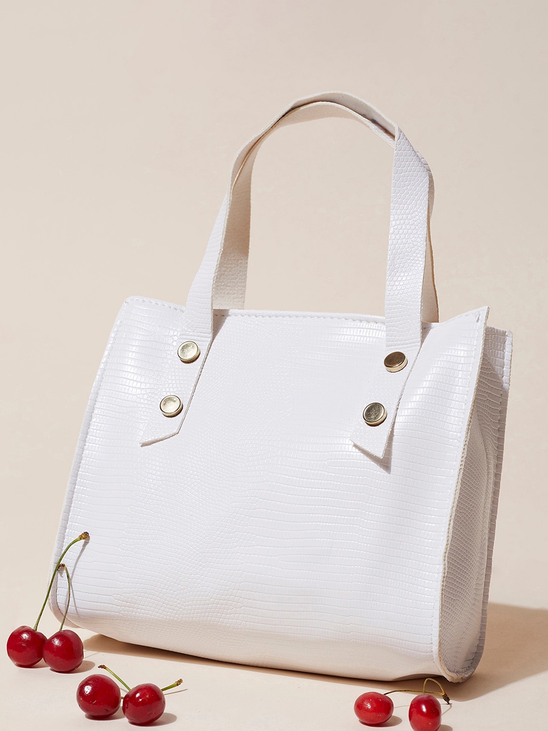 

HAUTE SAUCE by Campus Sutra White PU Structured Satchel