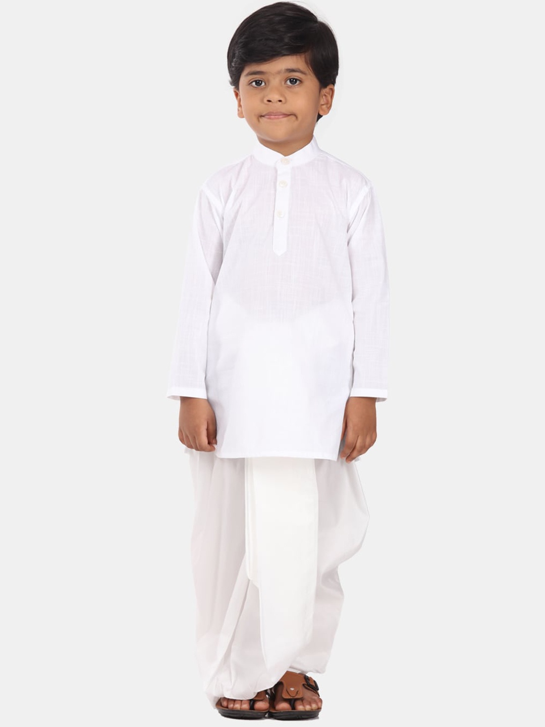 

Sethukrishna Pure Cotton Kurta with Dhoti Pants, White