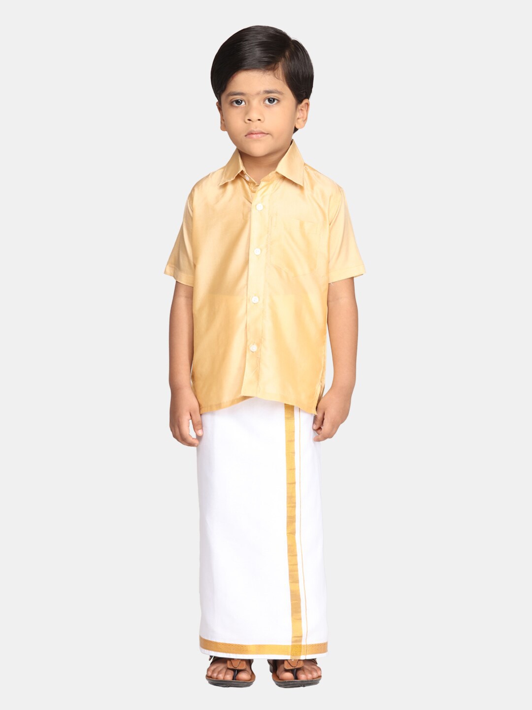 

Sethukrishna Boys Veshti Set, Beige
