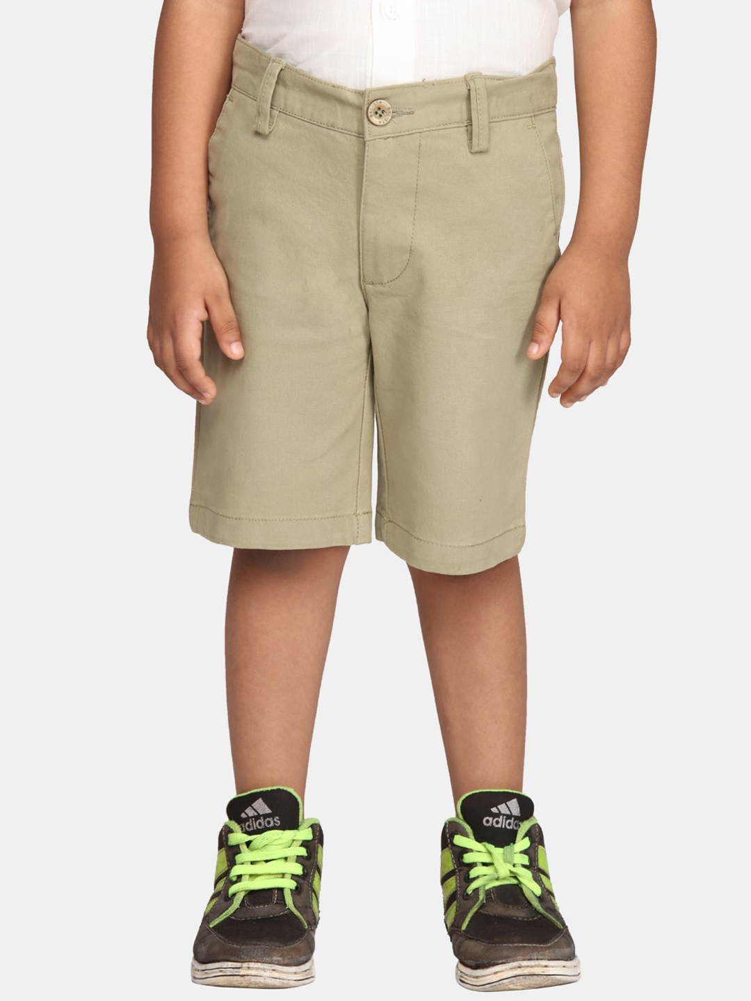 

Balista Boys Solid Cotton Shorts, Green