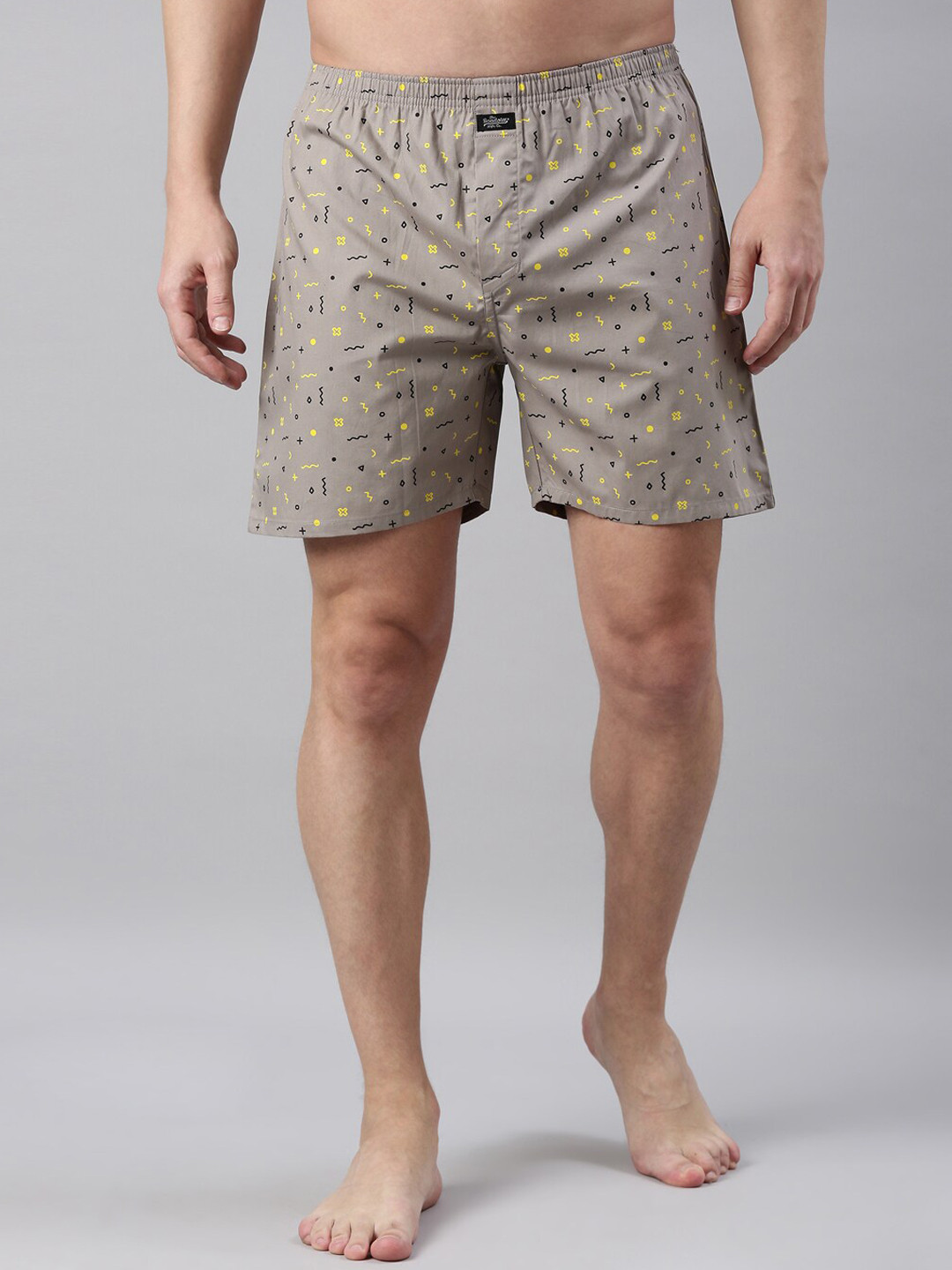 

Roadster Men Printed Pure Cotton Boxer, Grey