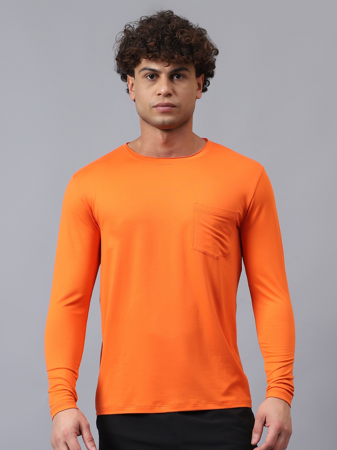 

Fitkin Men Orange Regular Dri-FIT T-shirt