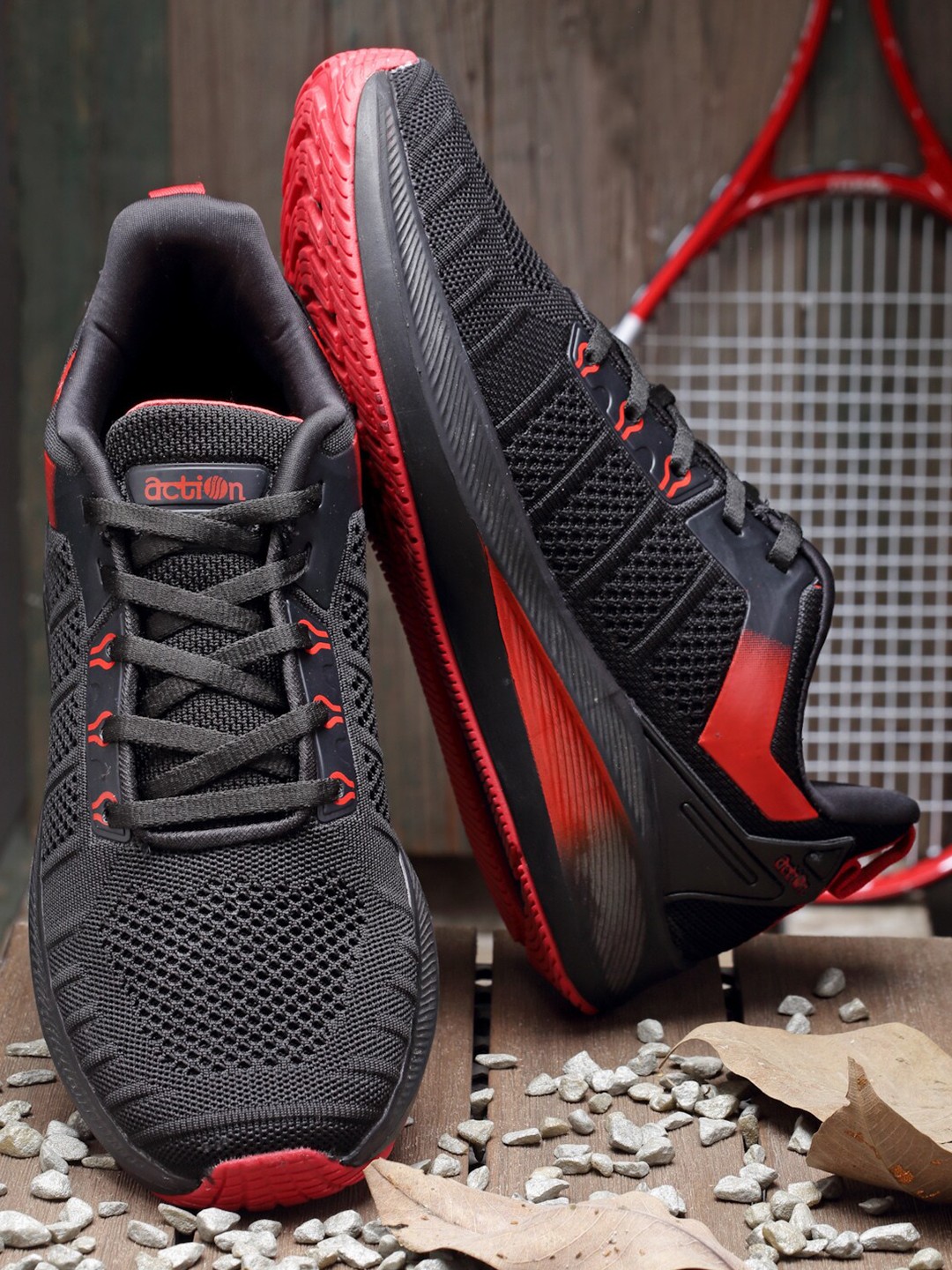 

Action Men Mesh Running Non-Marking Shoes, Black