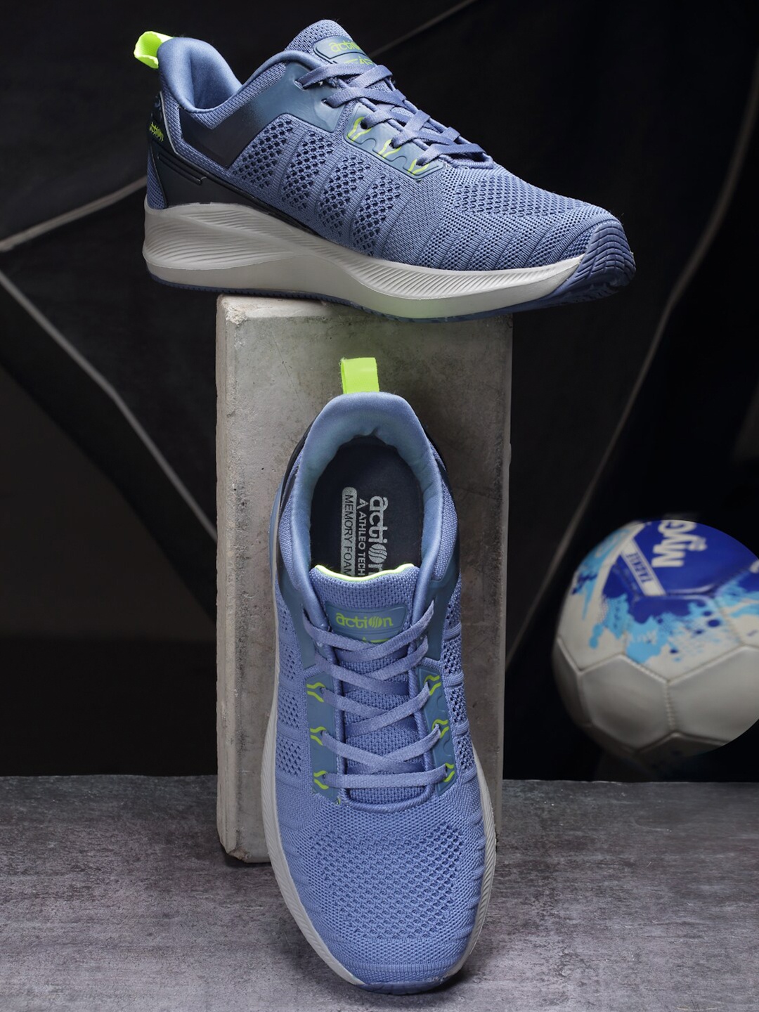 

Action Men Mesh Running Non-Marking Shoes, Navy blue