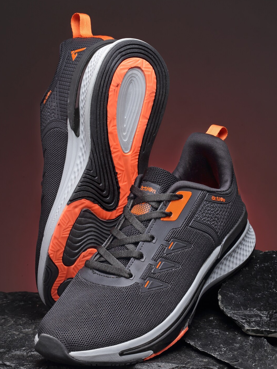 

Action Men Mesh Running Non-Marking Shoes, Black