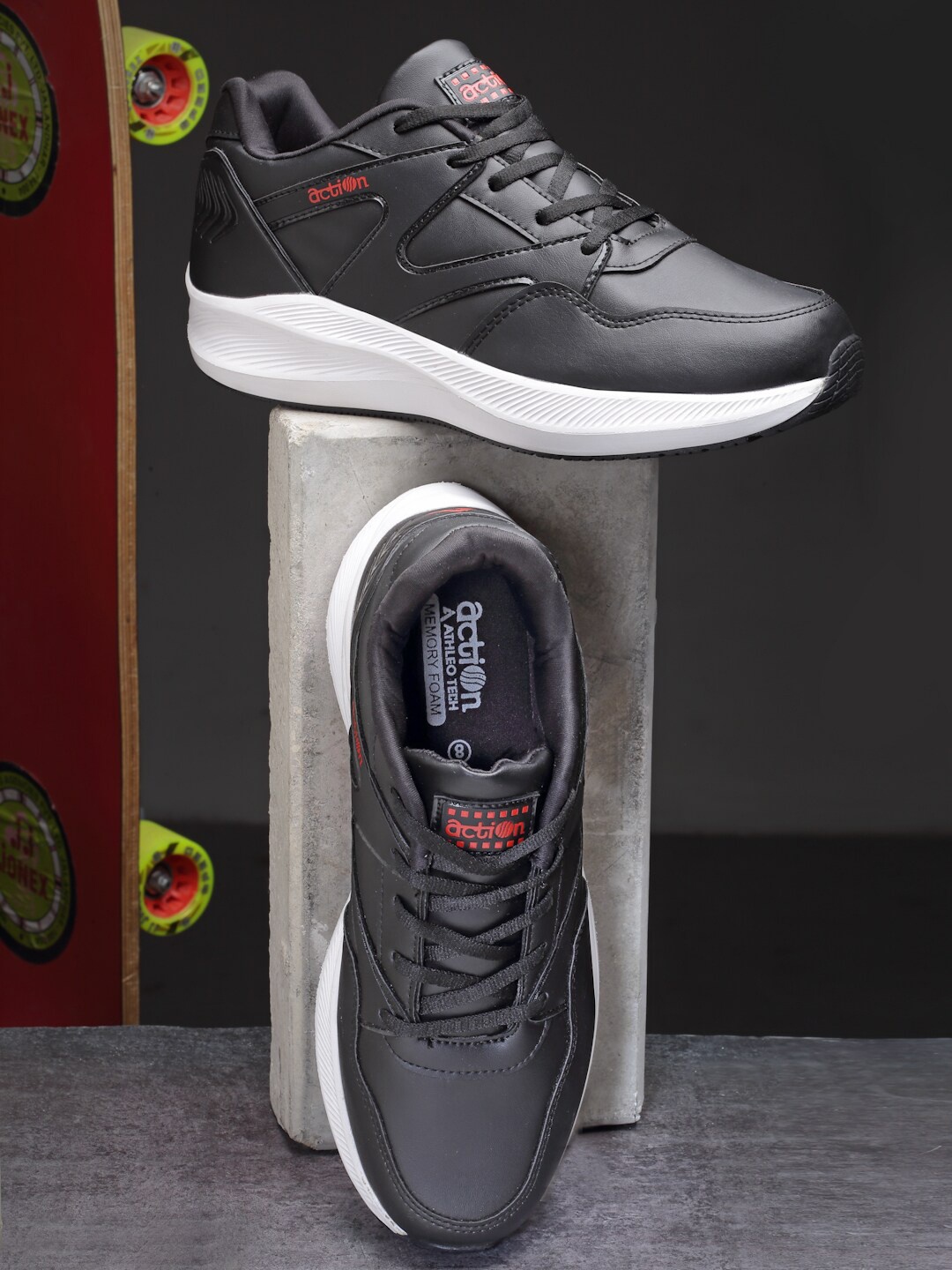 

Action Men Mesh Running Non-Marking Shoes, Black