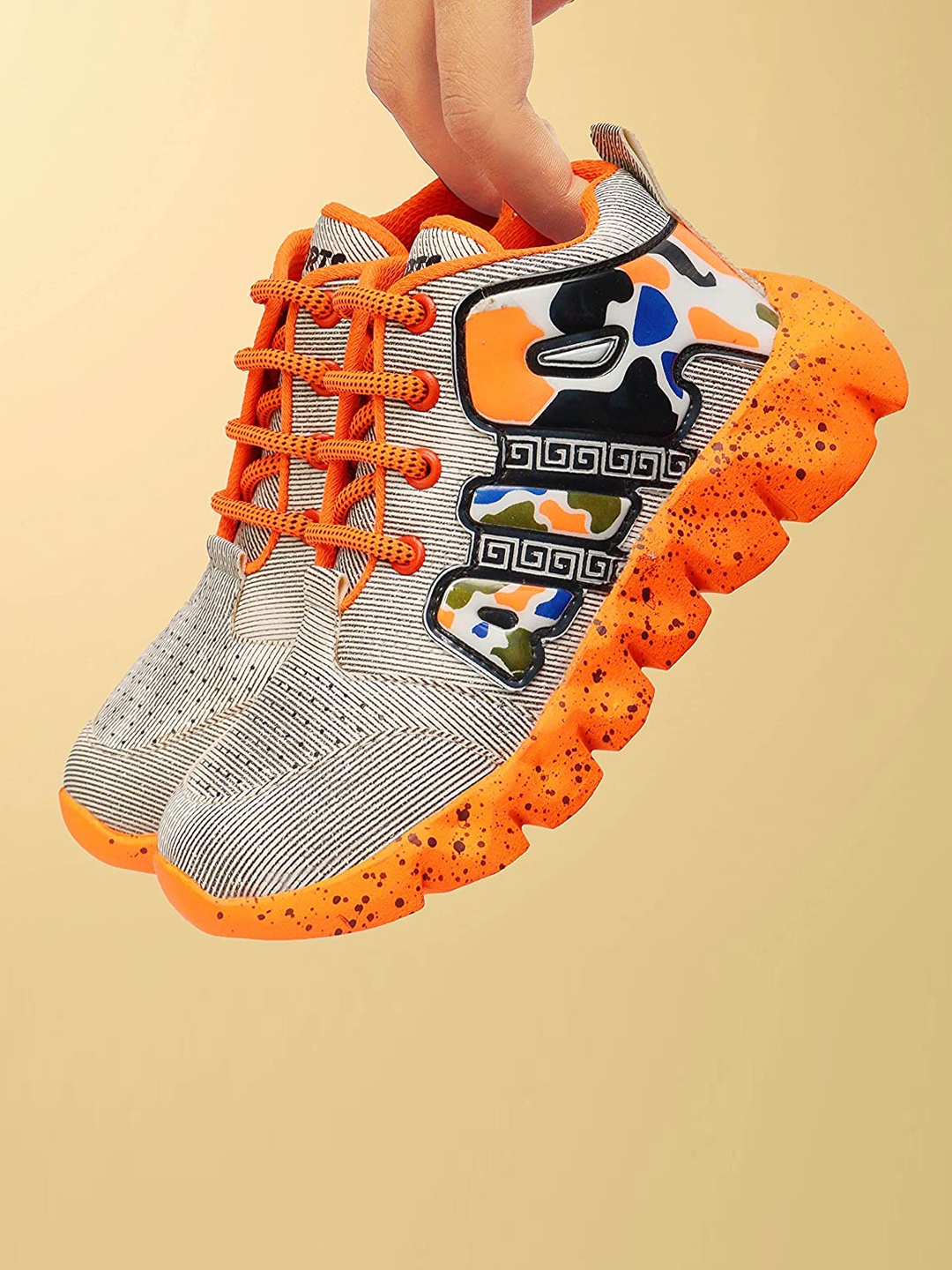 

FASHION FASTER Boys Printed Sneakers, Orange