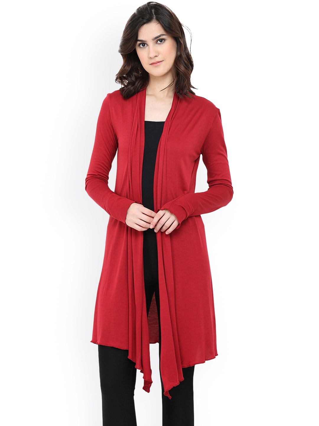 

Trend Arrest Maroon Longline Shrug