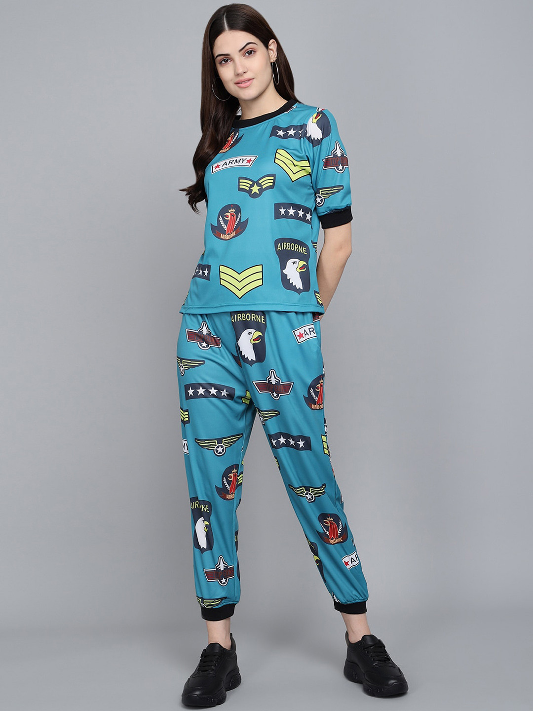 

SEPHANI Women Printed Night suit, Blue