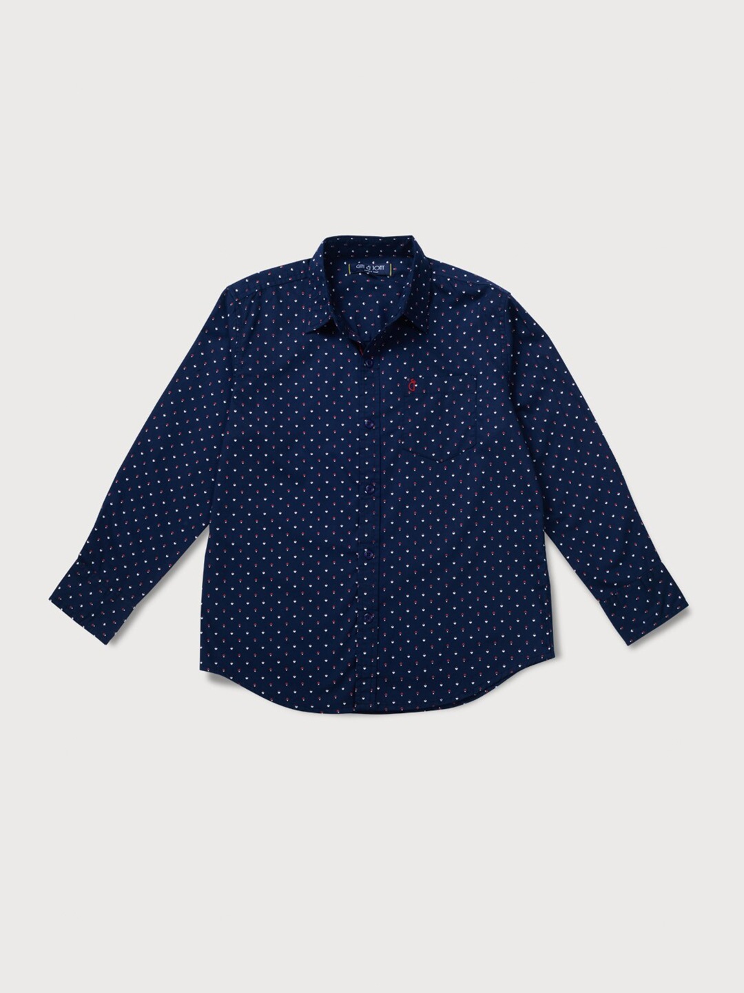 

Gini and Jony Boys Printed Cotton Casual Shirt, Navy blue