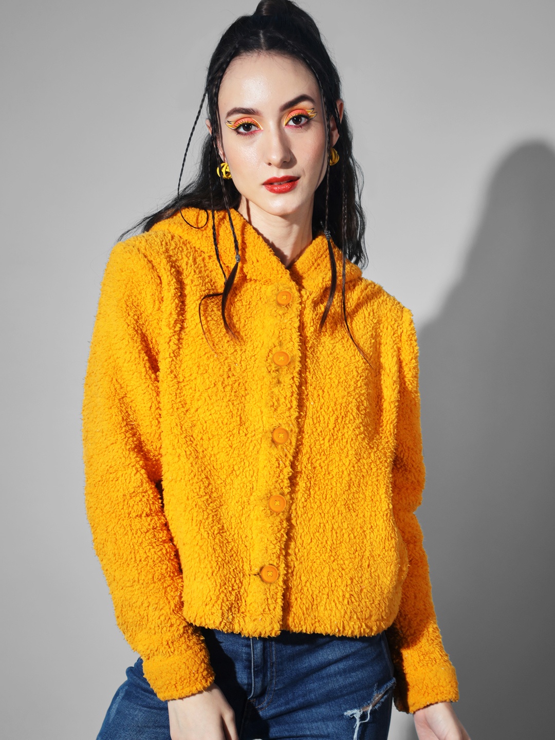 

The Dry State Front-Open Hooded Sweatshirt, Yellow