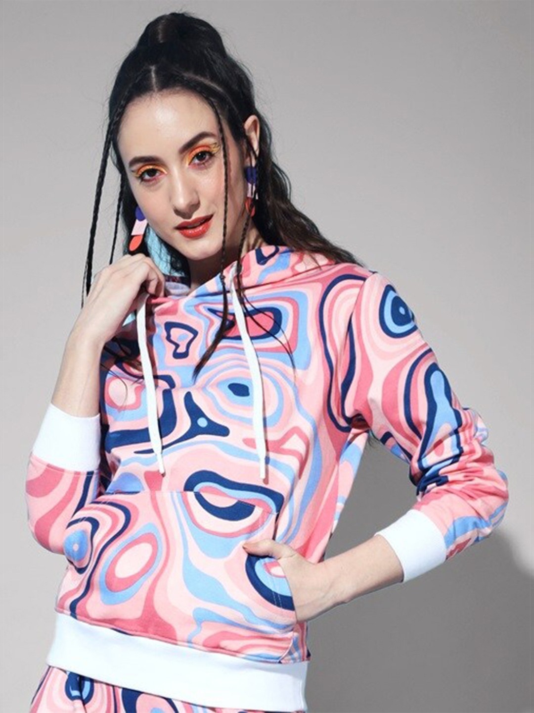 

The Dry State Printed Hooded Sweatshirt, Peach