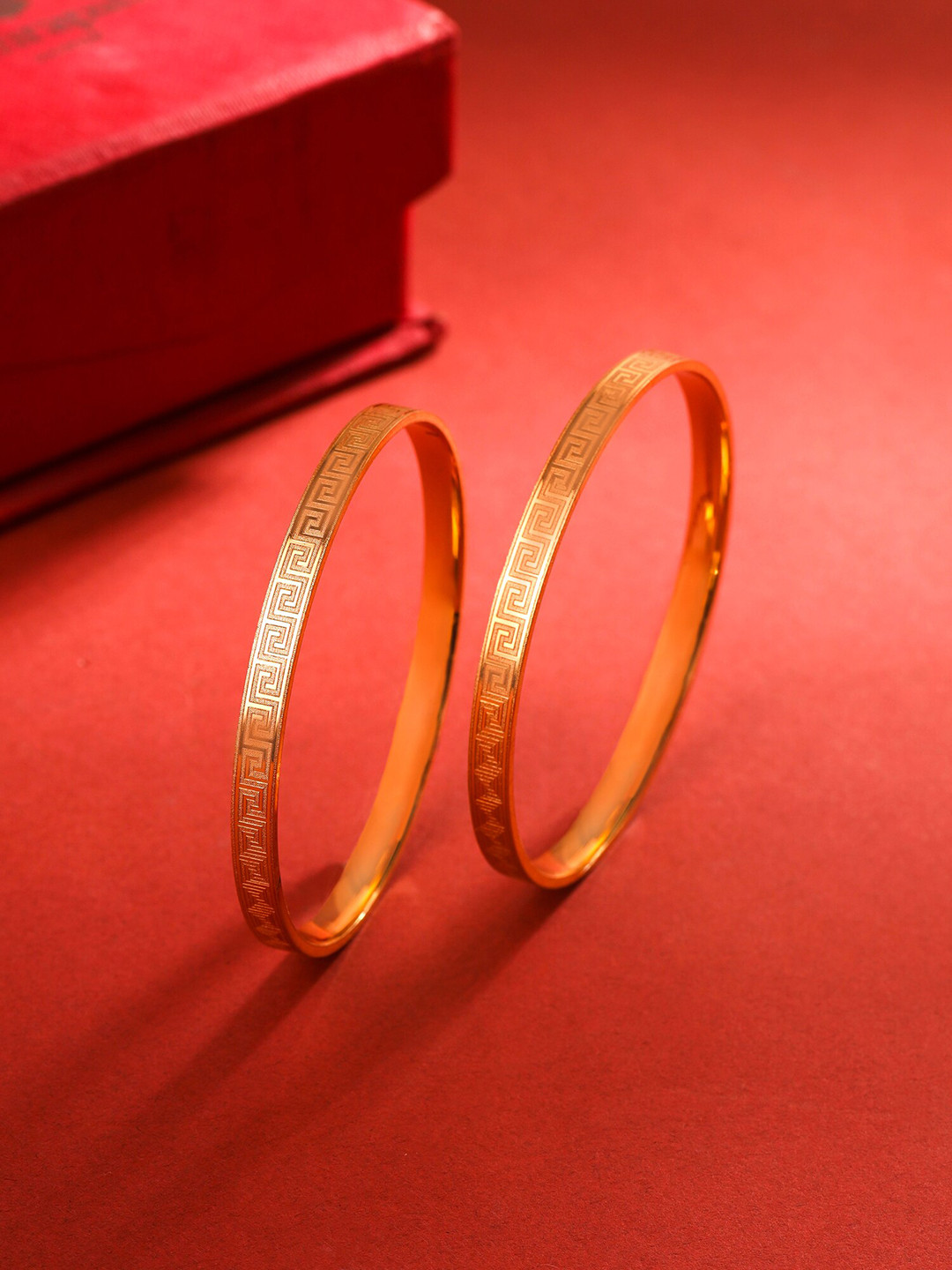 

Yellow Chimes Set Of 2 Gold-Plated Bangles